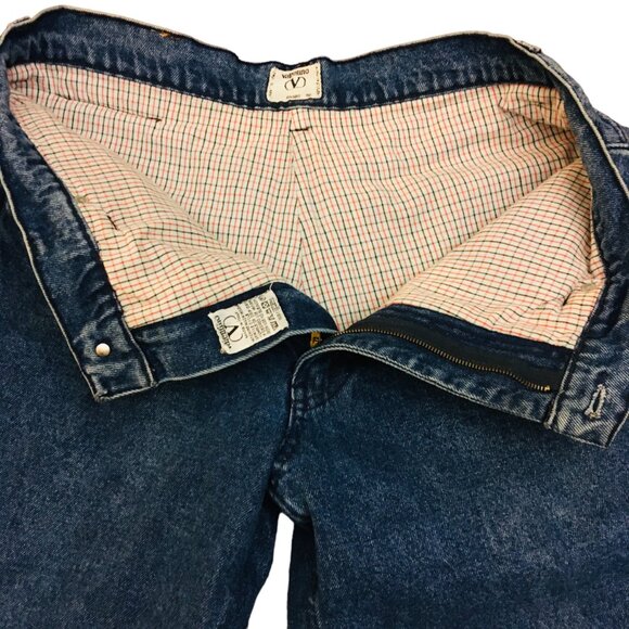 Valentino Italy Designer Jeans Logos Cotton Lined Blue Women’s Size EUC 36 US 8 - Picture 4 of 14